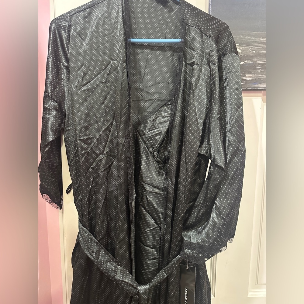 Elegant Black Women's nighty gown set
